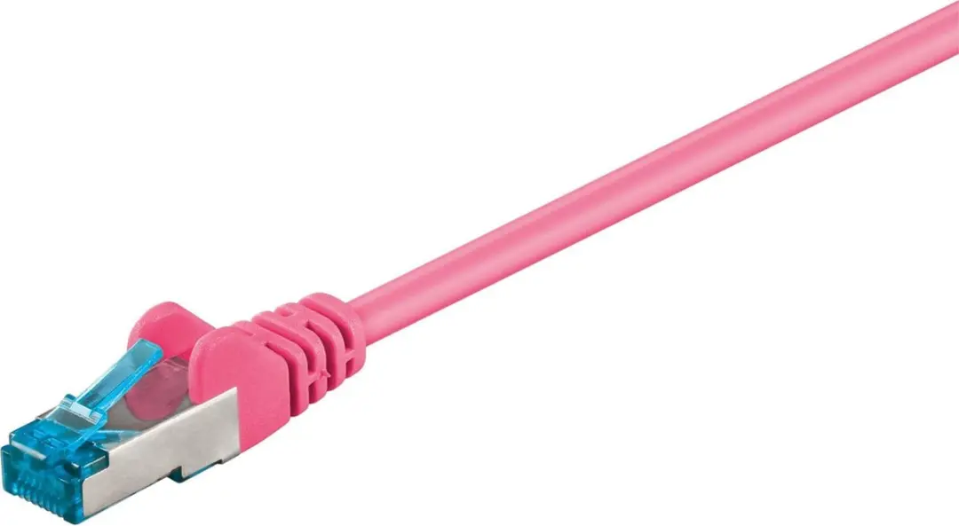 Goobay S/FTP CAT6a Netwerkkabel 10Gbps - 5m - Roze - 10 Stuks