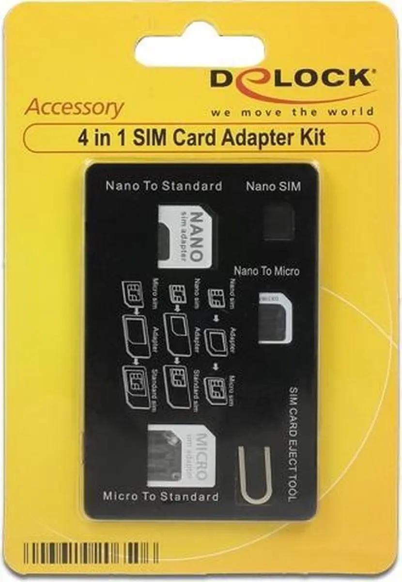 Delock 4-in-1 SIM-adapterkit 20650 - 5 Stuks