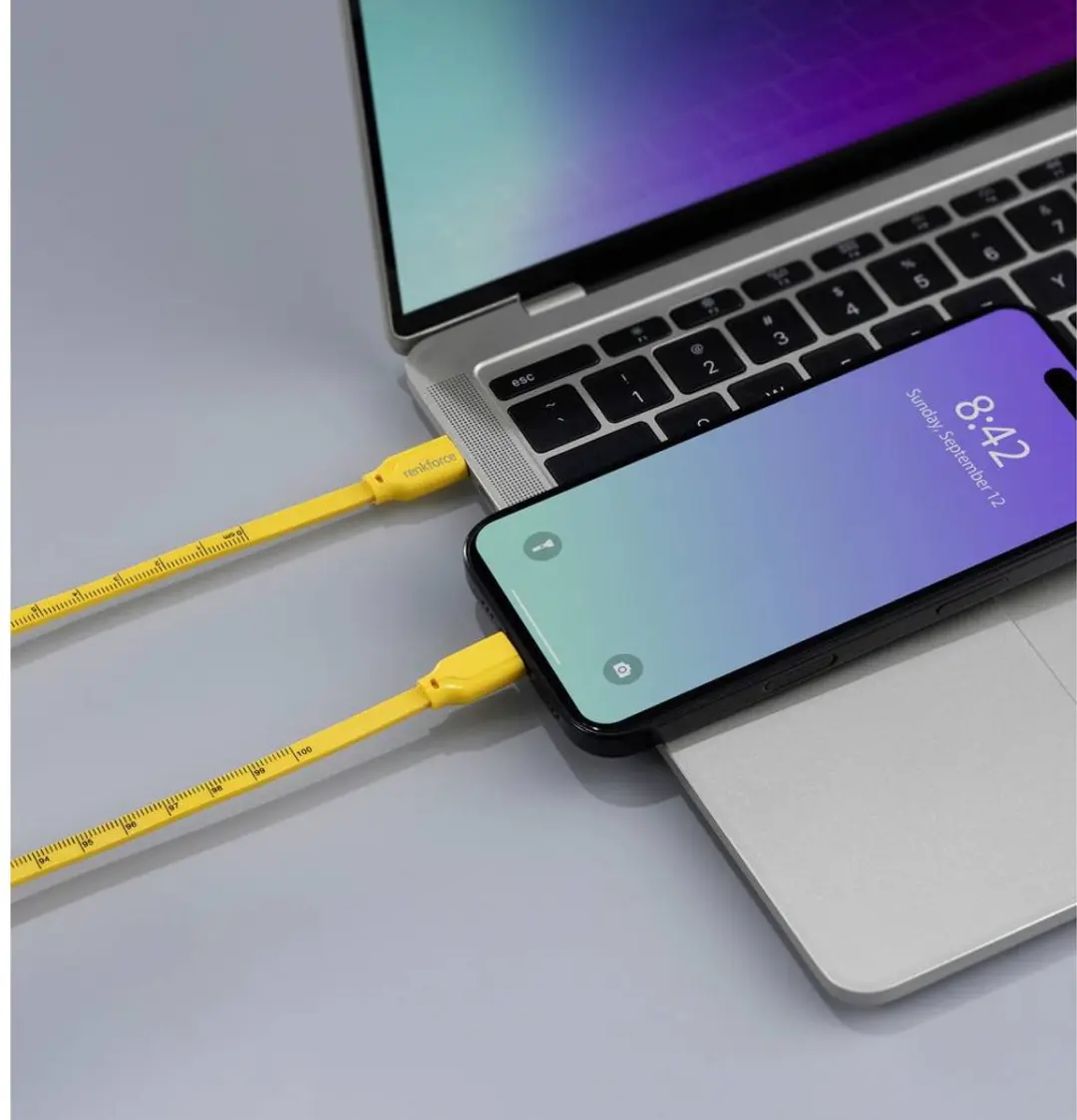 Renkforce RF-6721074 USB-C Kabel 1m - Geel
