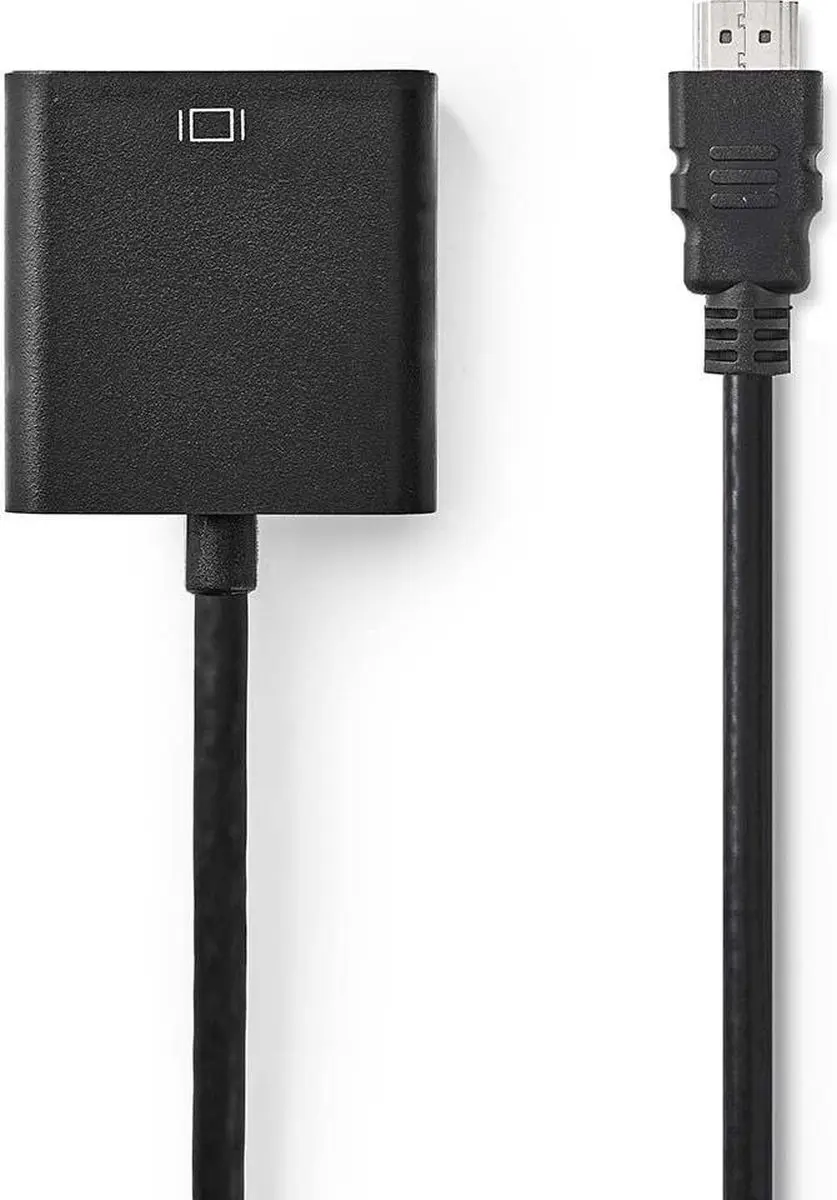Nedis HDMI naar VGA Kabel 0.2m - Zwart