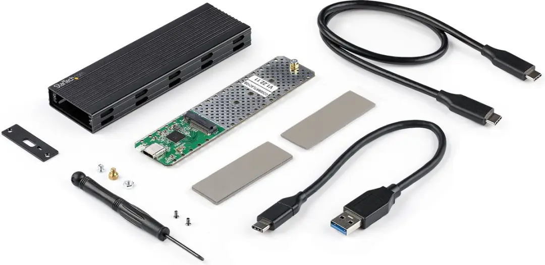 Startech SM2E1BMU31C USB-C naar M.2 NVMe Adapter - Zwart