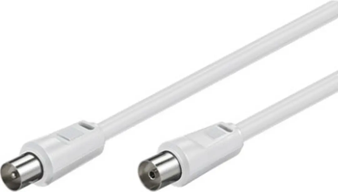 Goobay Antennekabel 5m - 80dB - Wit - 10 Stuks
