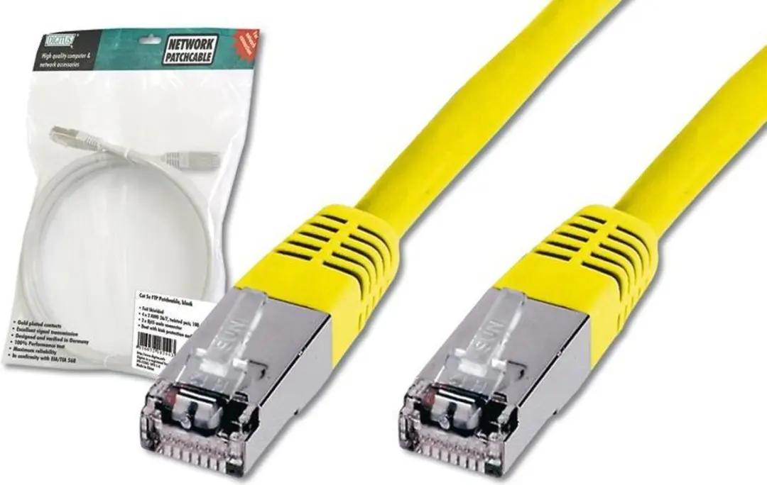 Digitus DK-1531-050/Y RJ45 Kabel Cat 5E - 5m Geel