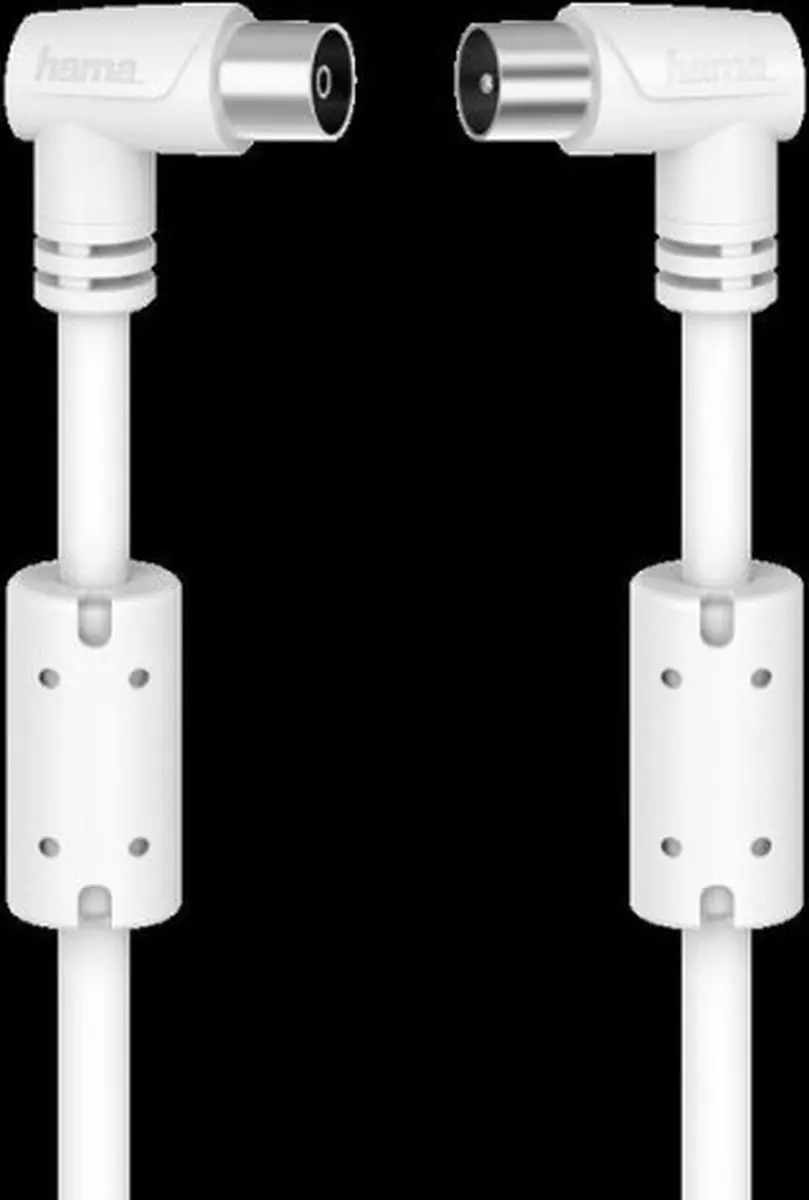 Hama Coaxkoppeling 90° 3,0m - 90dB - Wit
