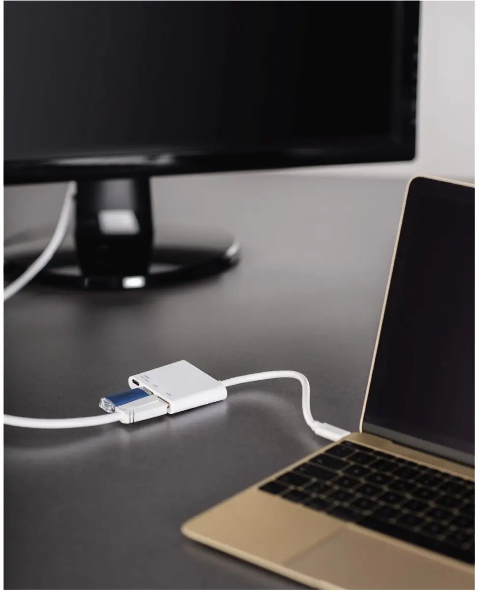 Hama 00133476 USB Grafische Adapter 3840x2160 - Wit - afbeelding 6 van 6