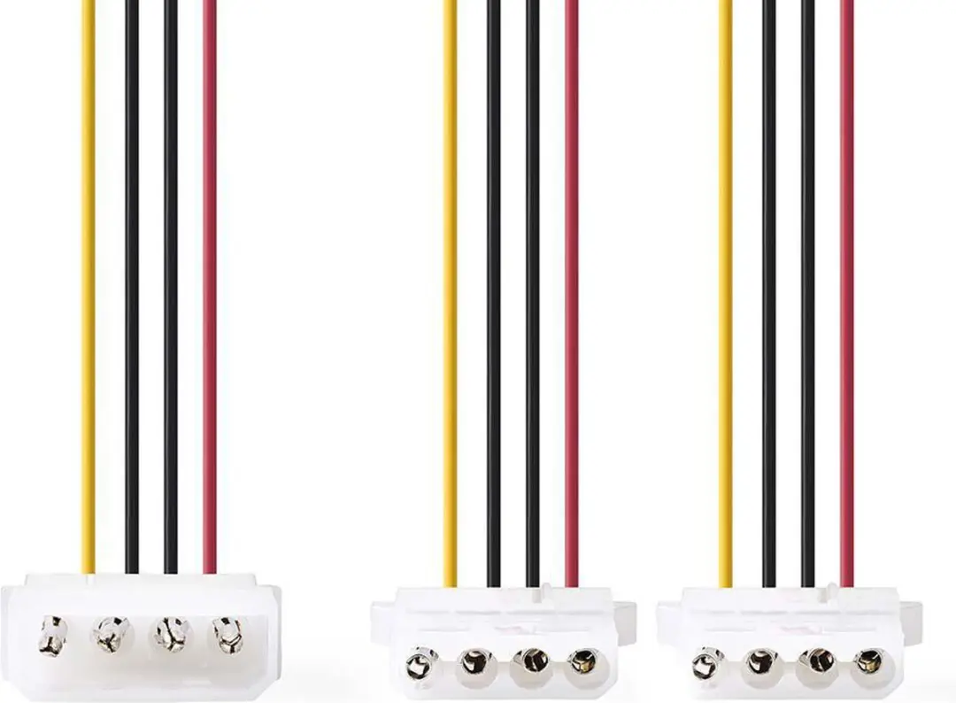 Nedis CCGP74020VA015 Voedingskabel Molex 2x Female - 20cm - Verguld - Multicolor - afbeelding 6 van 6