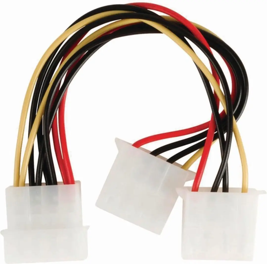 Nedis CCGP74020VA015 Voedingskabel Molex 2x Female - 20cm - Verguld - Multicolor