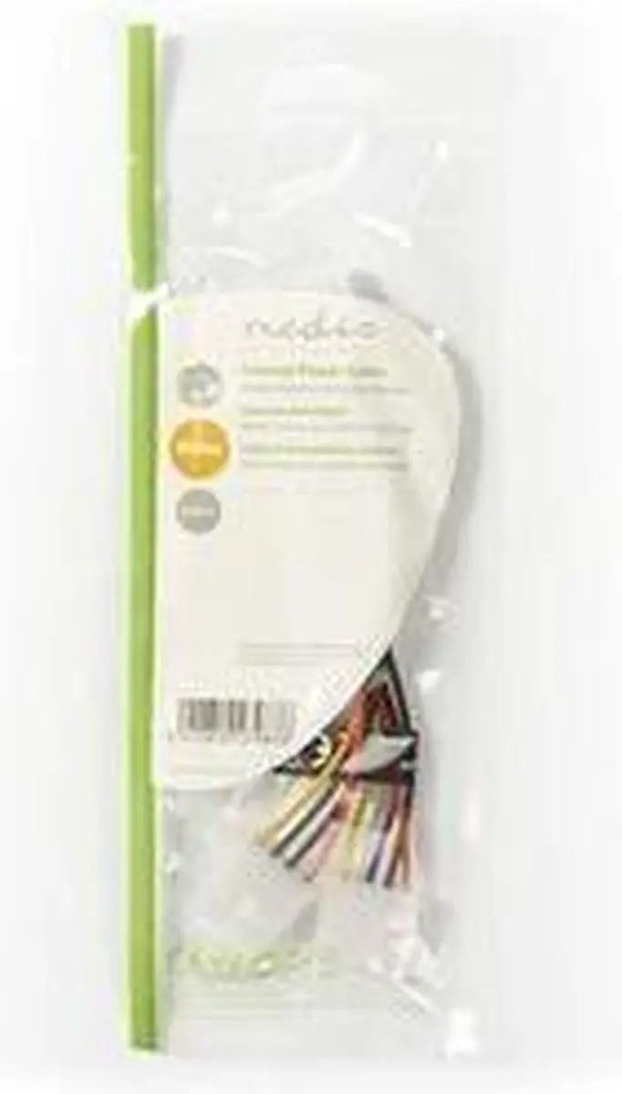 Nedis CCGP74020VA015 Voedingskabel Molex 2x Female - 20cm - Verguld - Multicolor