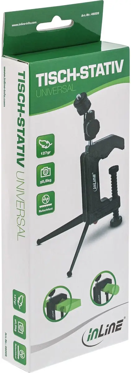 InLine Portable Mini Tripod 48009 - Zwart