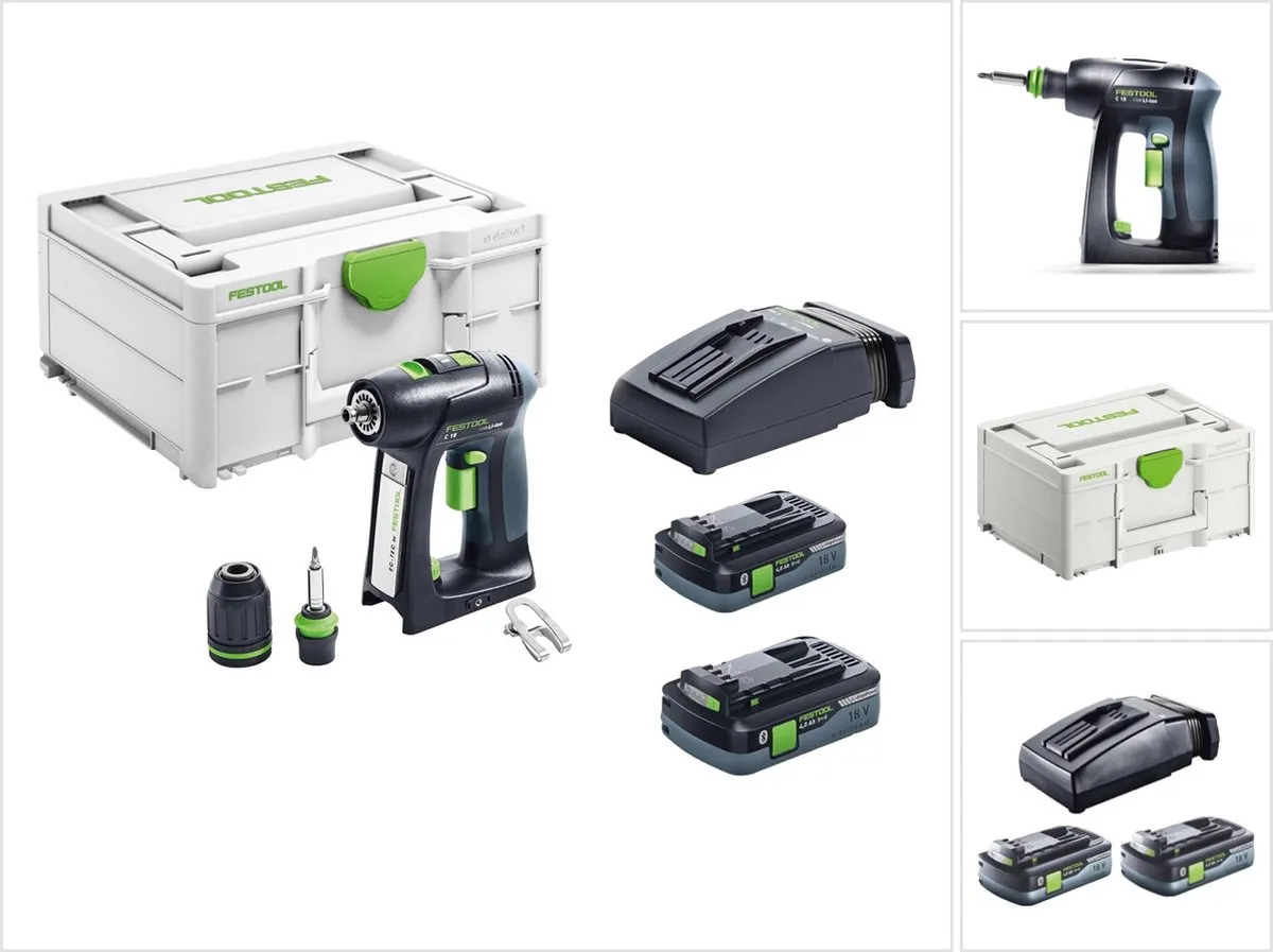 Festool C 18 HPC 4.0 I-Plus Accuschroefboormachine - 2x Accu - afbeelding 2 van 6