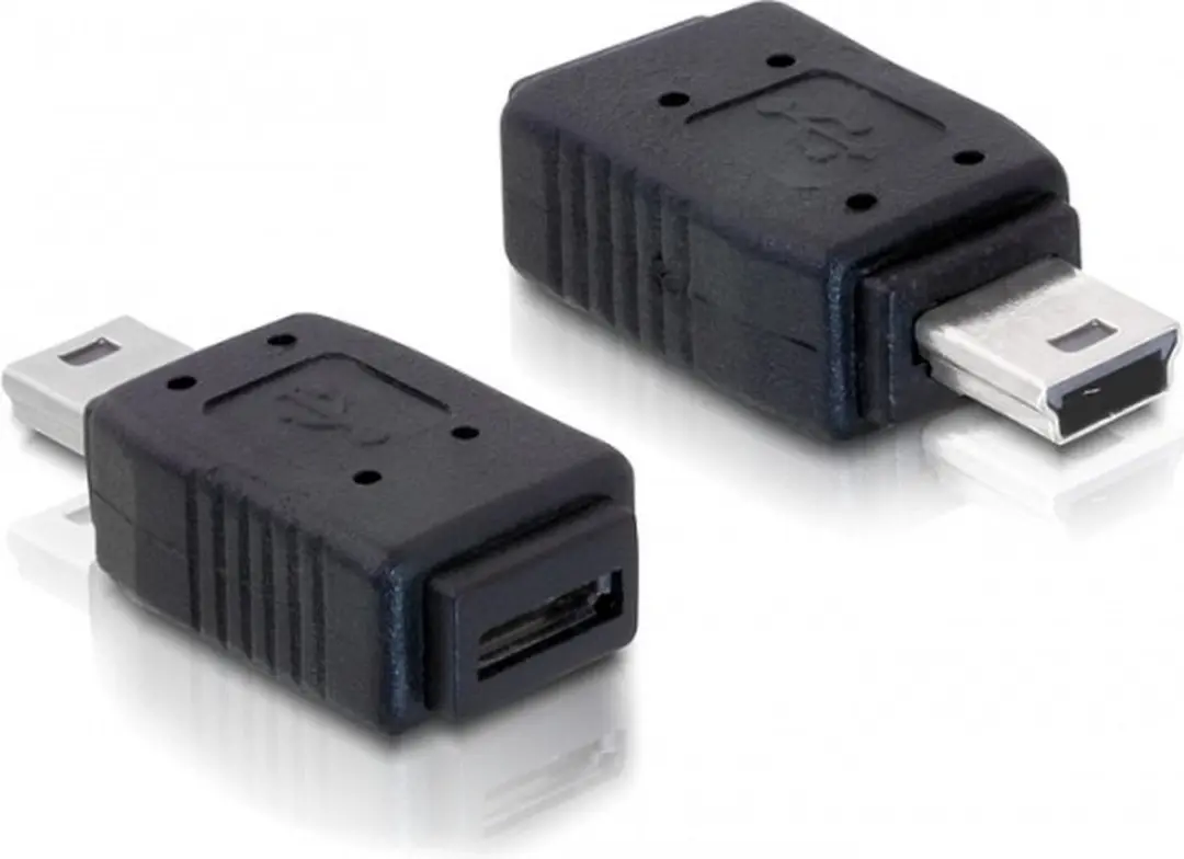 Delock USB Mini 5p naar Micro A-B Adapter