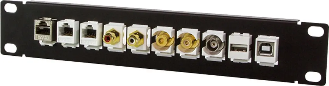 Logilink 10'' Patchpaneel ACT108 - 10 Keystone Modules - Zwart