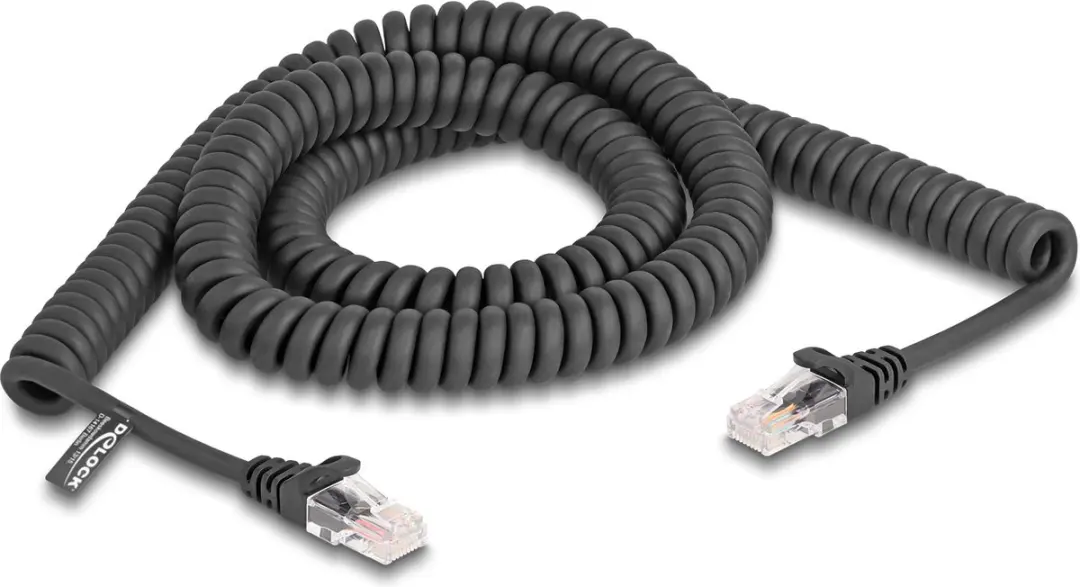 Delock RJ45 Coiled Kabel Cat.5e 3m