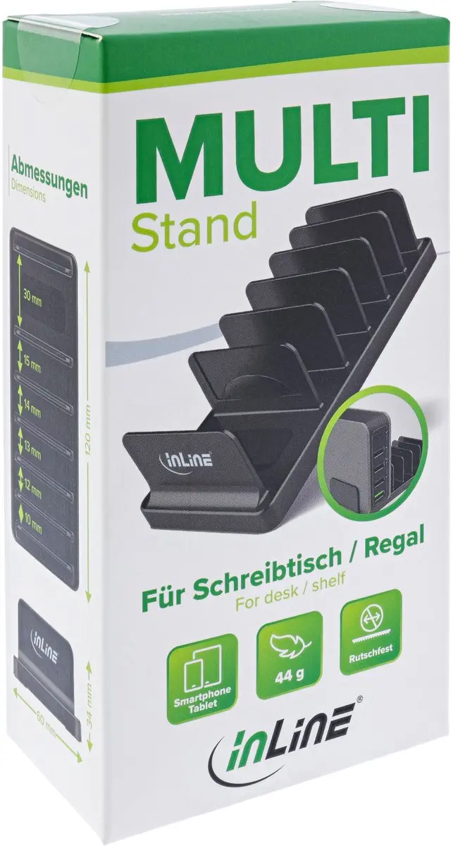 InLine Standaard voor 5 Smartphones/Tablets - 1 Stuk - afbeelding 6 van 6