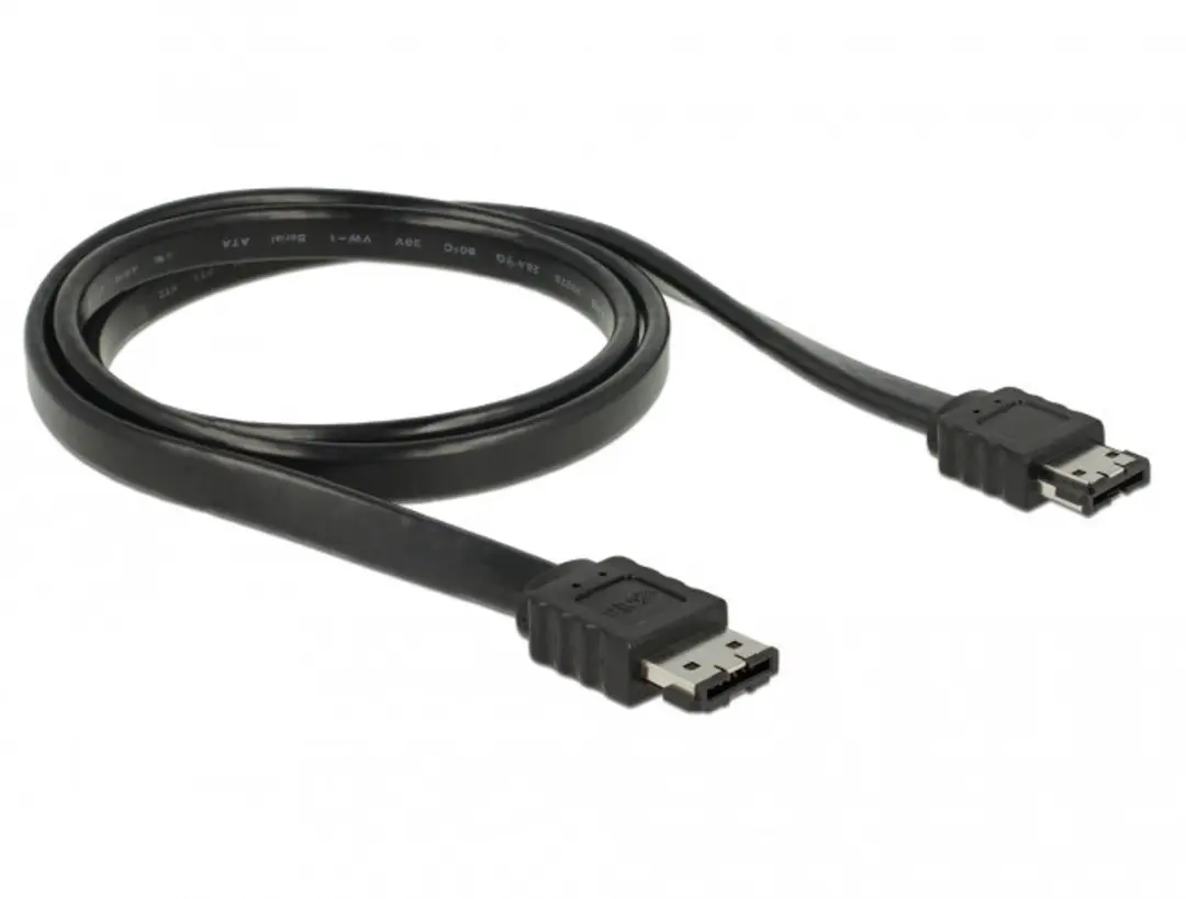 Delock eSATA Datakabel SATA300 3Gbit/s - 1m - Zwart
