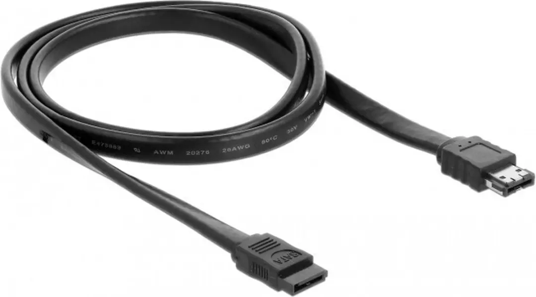 Delock eSATA Datakabel SATA300 3Gbit/s - 1m - Zwart