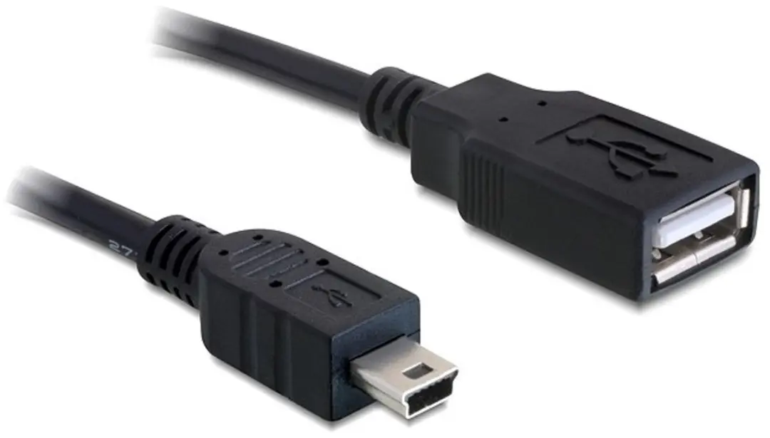 Delock MINI USB 2.0 Verlengkabel 0.5m