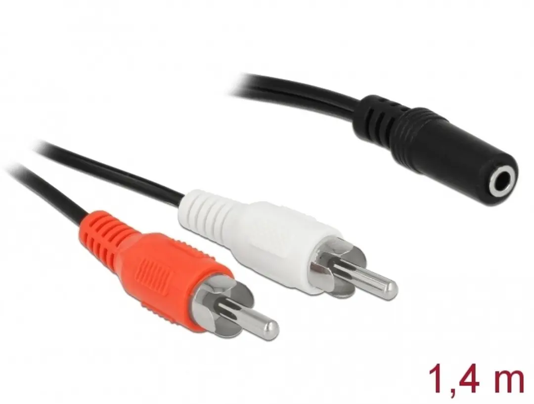 Delock Audiokabel 2x RCA naar 3.5mm Jack