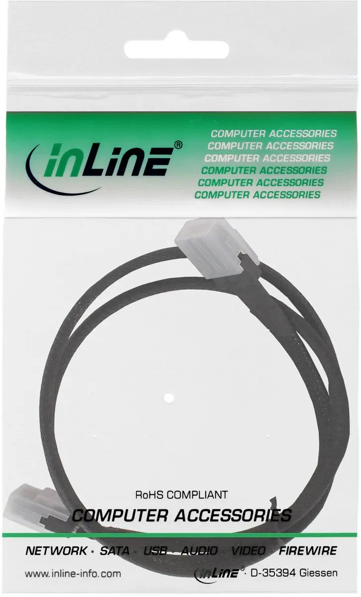 InLine SAS Kabel Mini SAS SFF-8087 0,5m - Zwart