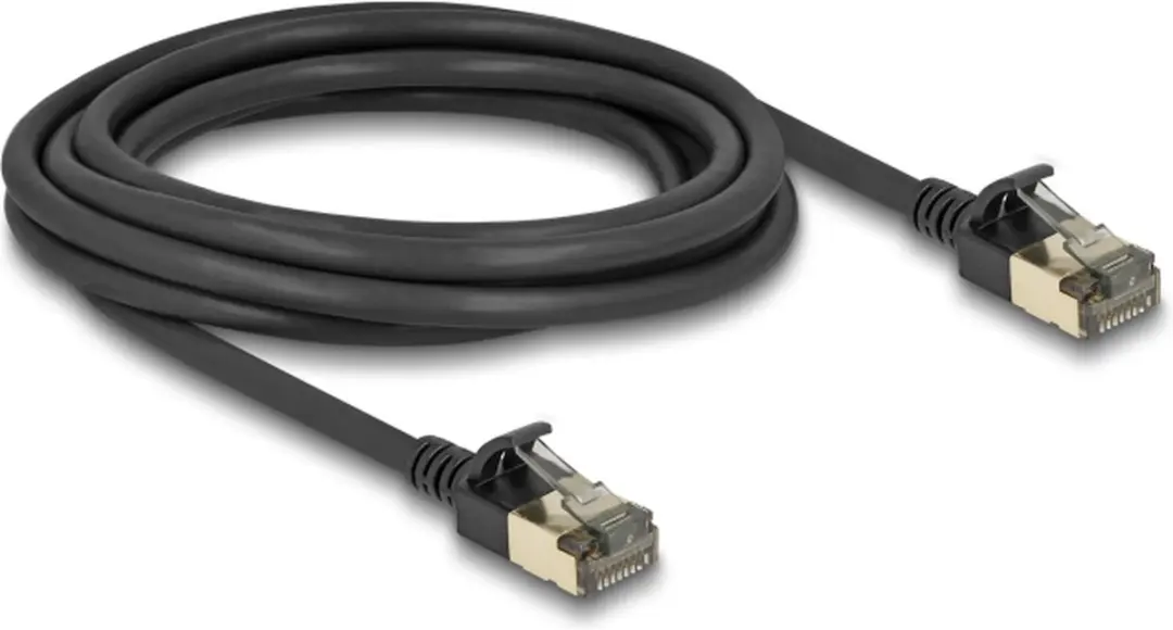 Delock RJ45 Cat.8.1 F/FTP Netwerkkabel 3m - Zwart