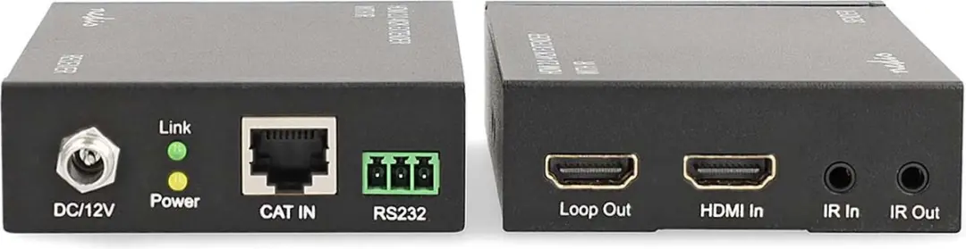 Nedis HDMI-Extender VREP3480AT - Over Cat6 - 4K@60Hz - 18 Gbps - Antraciet
