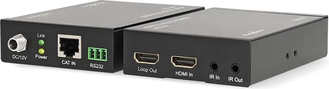 Nedis HDMI-Extender VREP3480AT - Over Cat6 - 4K@60Hz - 18 Gbps - Antraciet