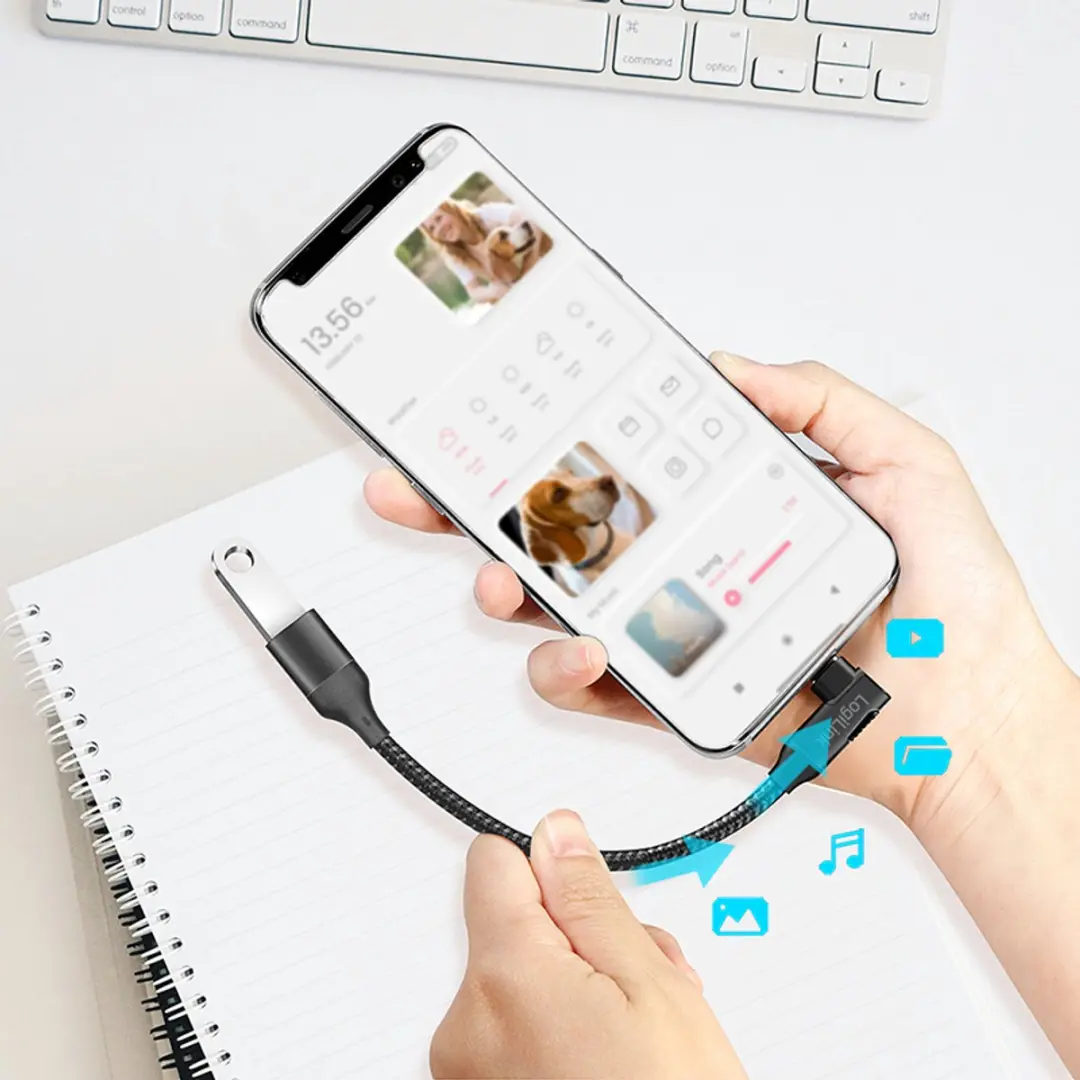 Logilink CU0100 USB Type-C naar USB Type-A Tussenstuk - Zwart - afbeelding 6 van 6