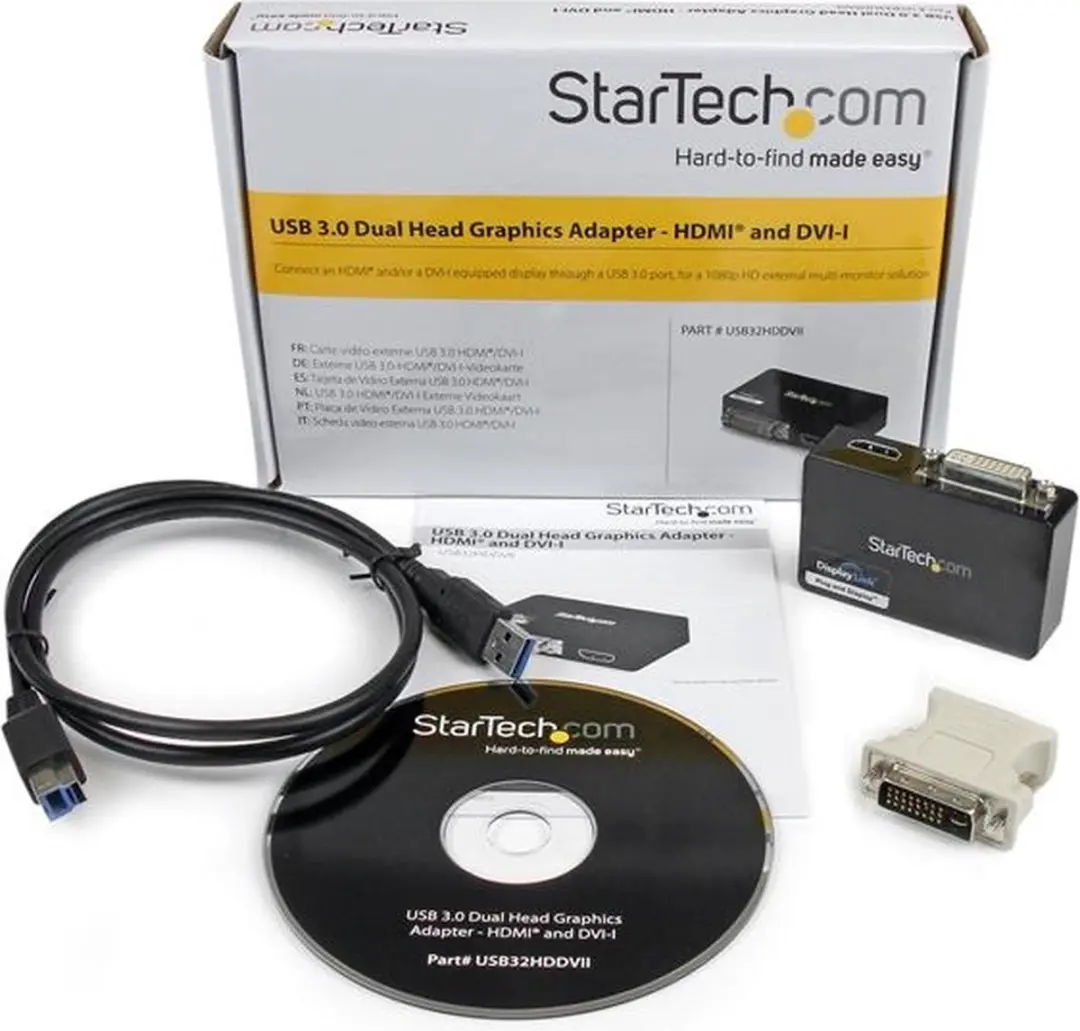 Startech USB32HDDVII Videokaartadapter HDMI/DVI - Zwart