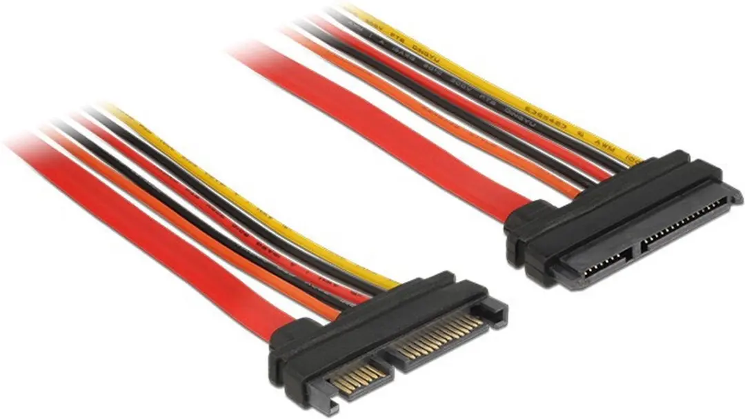 Delock SATA Verlengkabel 6 Gbit/s 0,10m - 3,3V/5V/12V