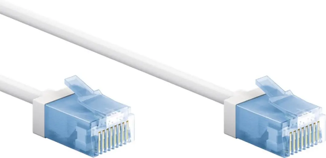 Goobay UTP CAT6A Slimline Netwerkkabel 10Gbps 1m - Wit