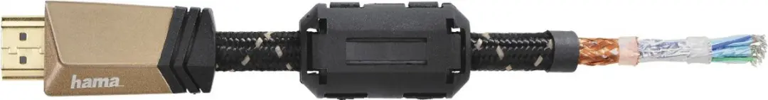 Hama Premium HDMI-kabel Met Ethernet 3,0m - Ferriet Metaal - Tan