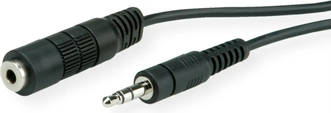 Roline 3,5mm Verlengkabel M/F 10m - Zwart