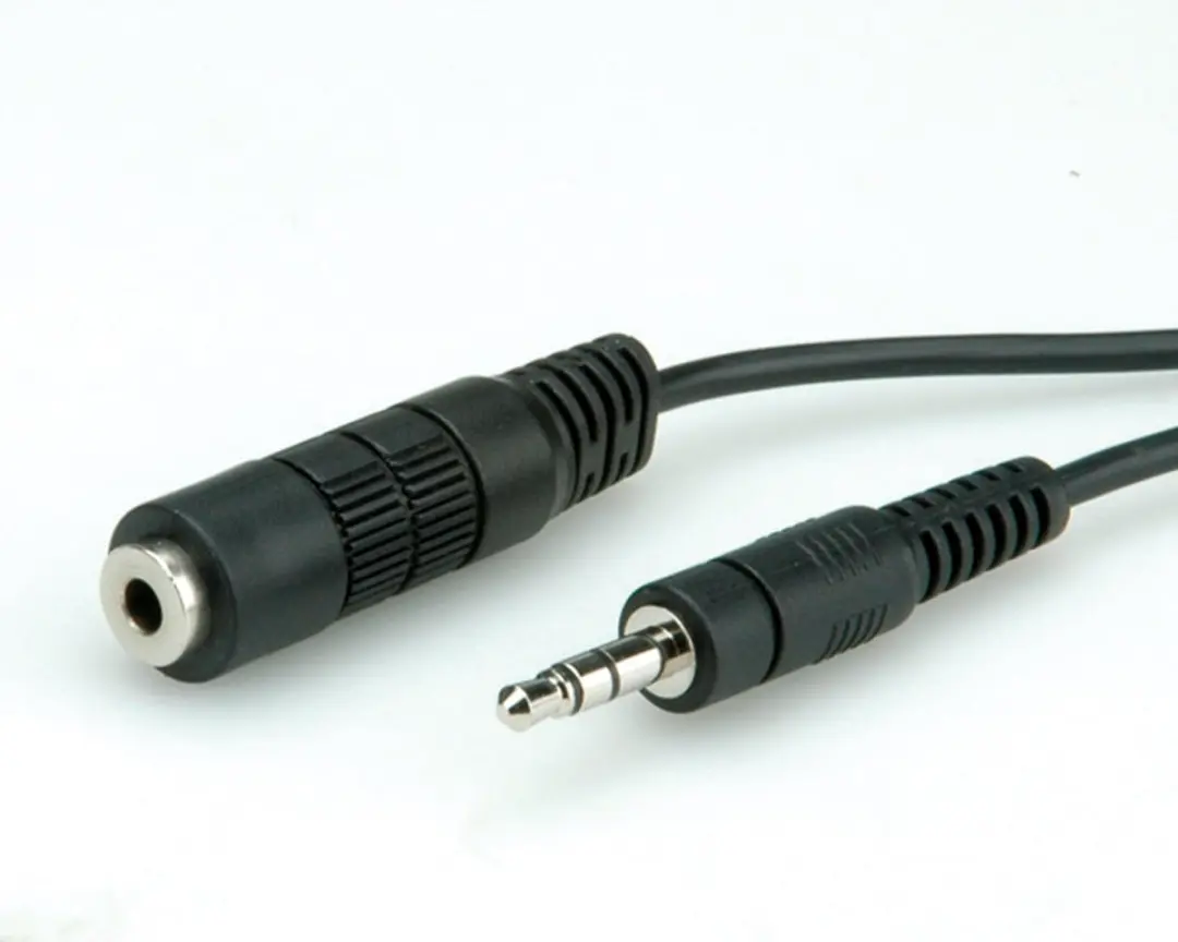 Roline 3,5mm Verlengkabel M/F 10m - Zwart