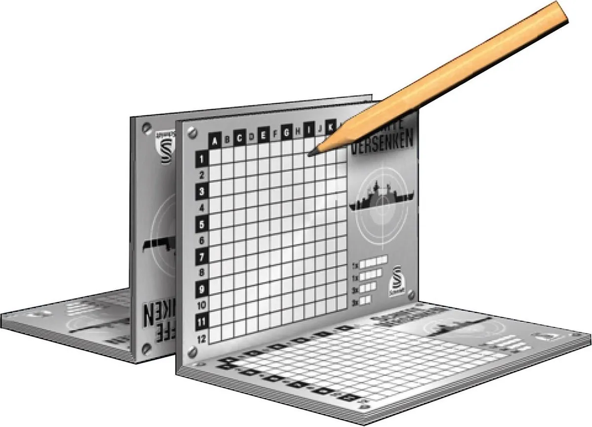 999 Games Battle Ships Small Papier 4-delig SCH-88178
