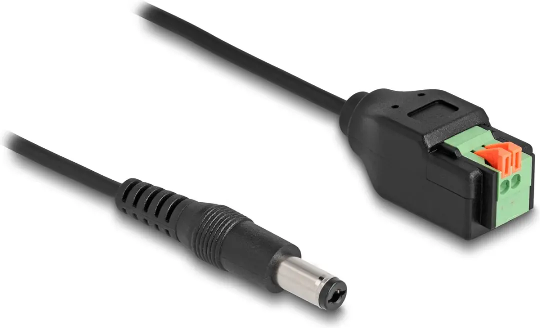 Delock DC Kabel 2.1x5.5mm Male naar Terminal Block Adapter