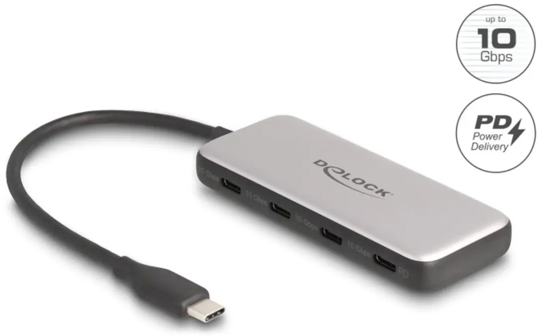 Delock 64261 USB-C Hub 4x USB-C
