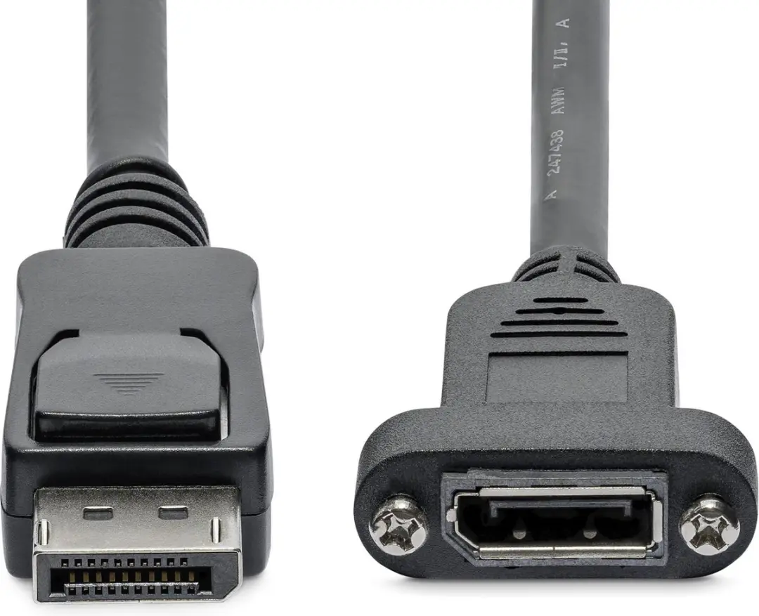 Startech DisplayPort Panel Mount Kabel DPPNLFM3 - 3 ft - Zwart - afbeelding 6 van 6