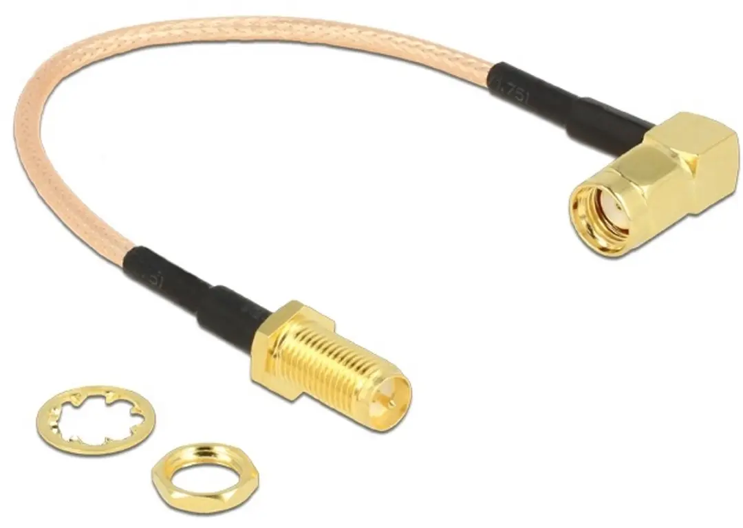 Delock RP-SMA Haakse Adapter RG316 50 Ohm