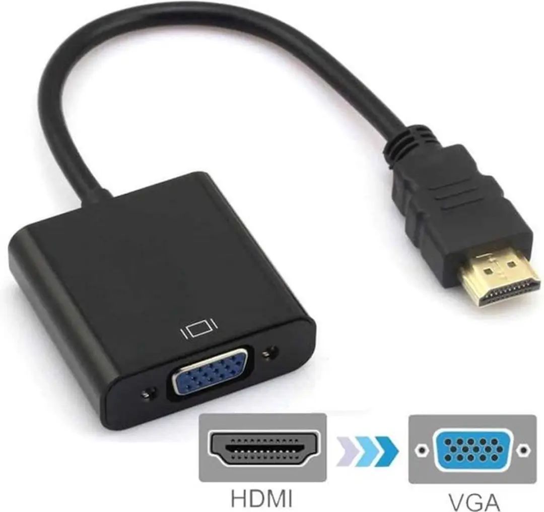 Sika HDMI naar VGA Adapter 20cm - Zwart - afbeelding 6 van 6