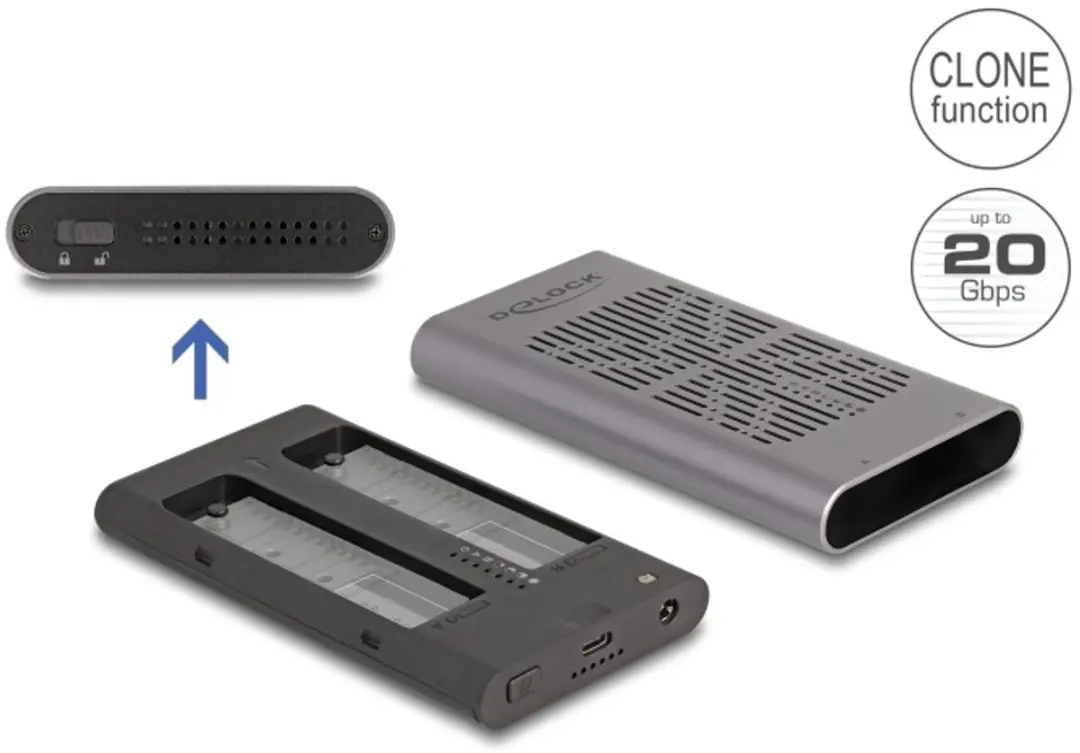 Delock 42027 USB 20Gbps M.2 NVMe Behuizing