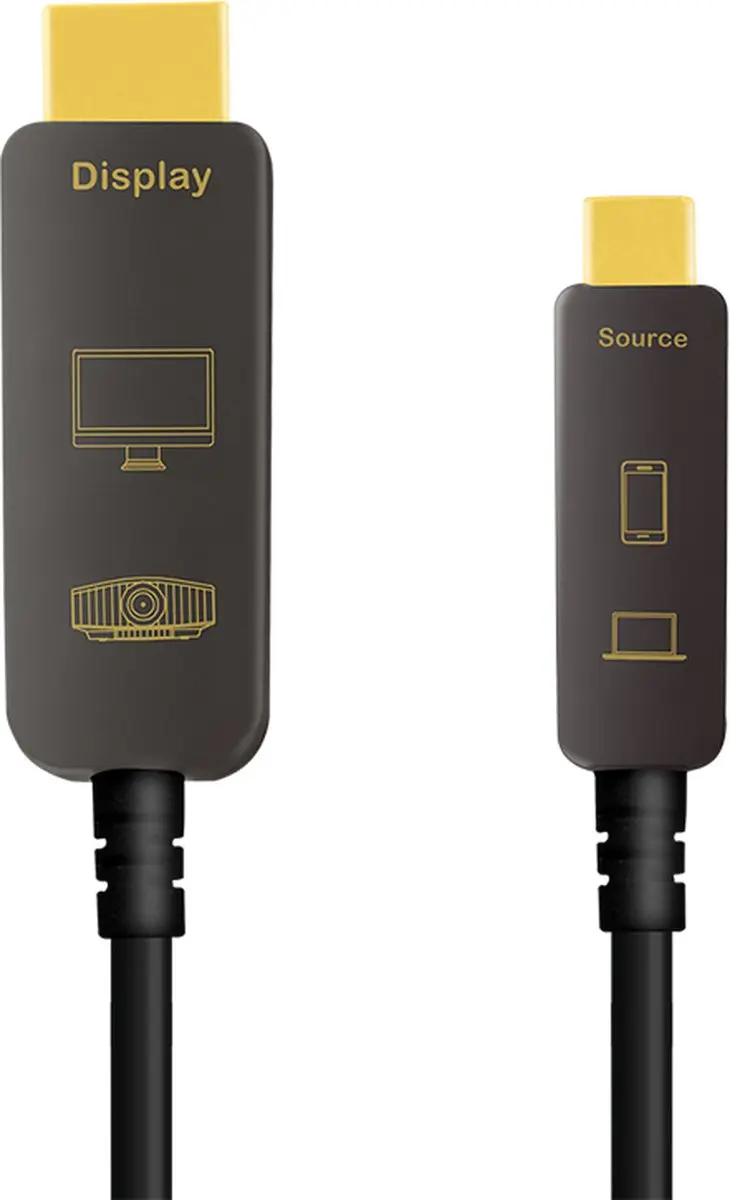 Logilink CUF0102 USB Type-C naar HDMI Kabel 20m - Zwart