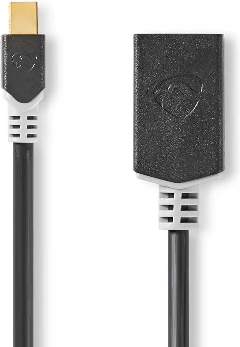 Nedis Mini DisplayPort Kabel CCBW37454AT02 - 0.20m - Antraciet
