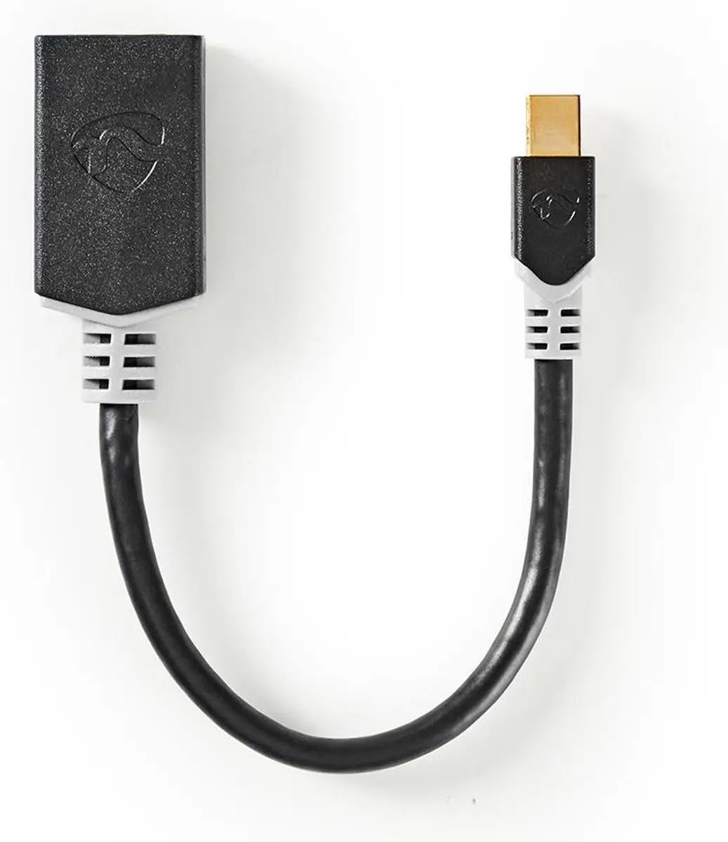 Nedis Mini DisplayPort Kabel CCBW37454AT02 - 0.20m - Antraciet