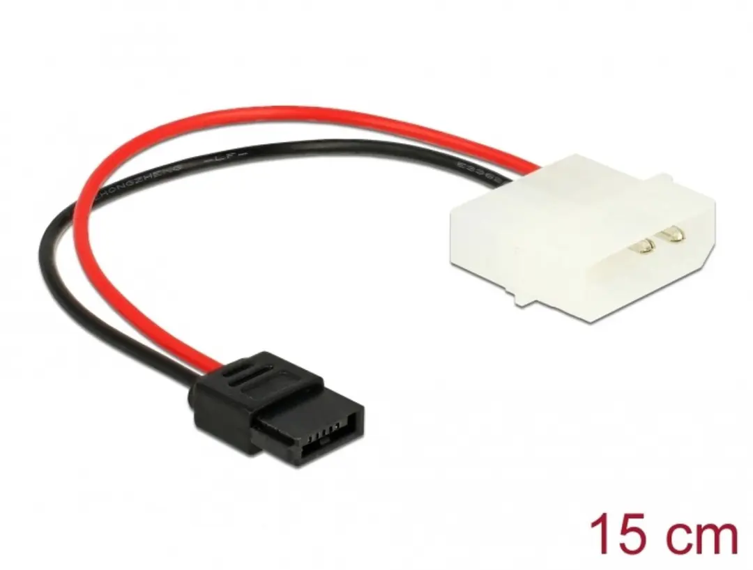 Delock Molex 4-pin naar Slim SATA Kabel 15cm