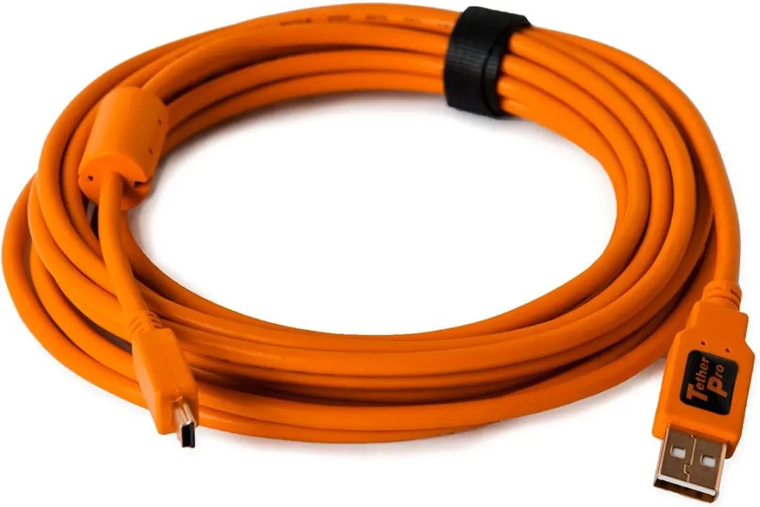 Tether Tools TetherPro USB 2.0 A/MiniB 5 Pin 4,6m - Oranje