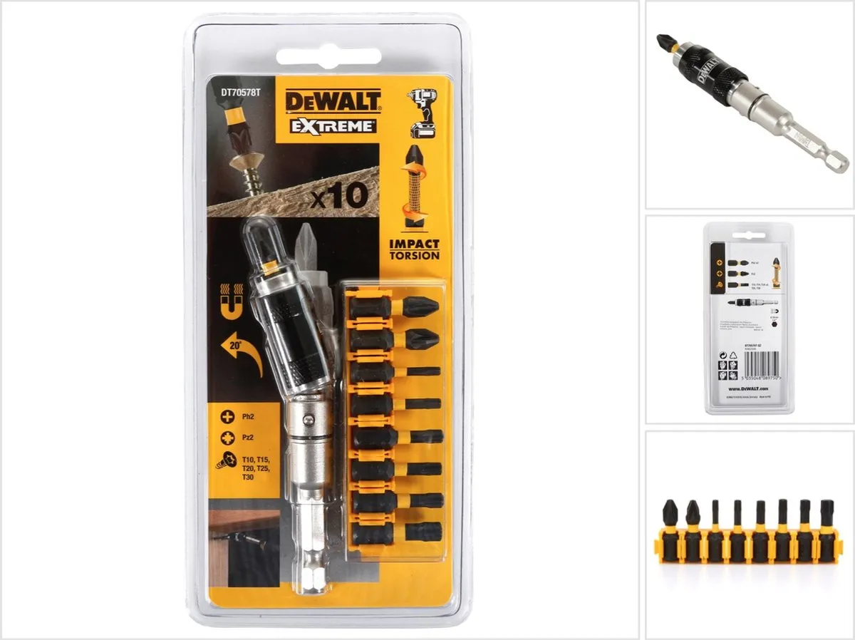 DeWalt DT70578T-QZ Bitset 10-delig - Metaal