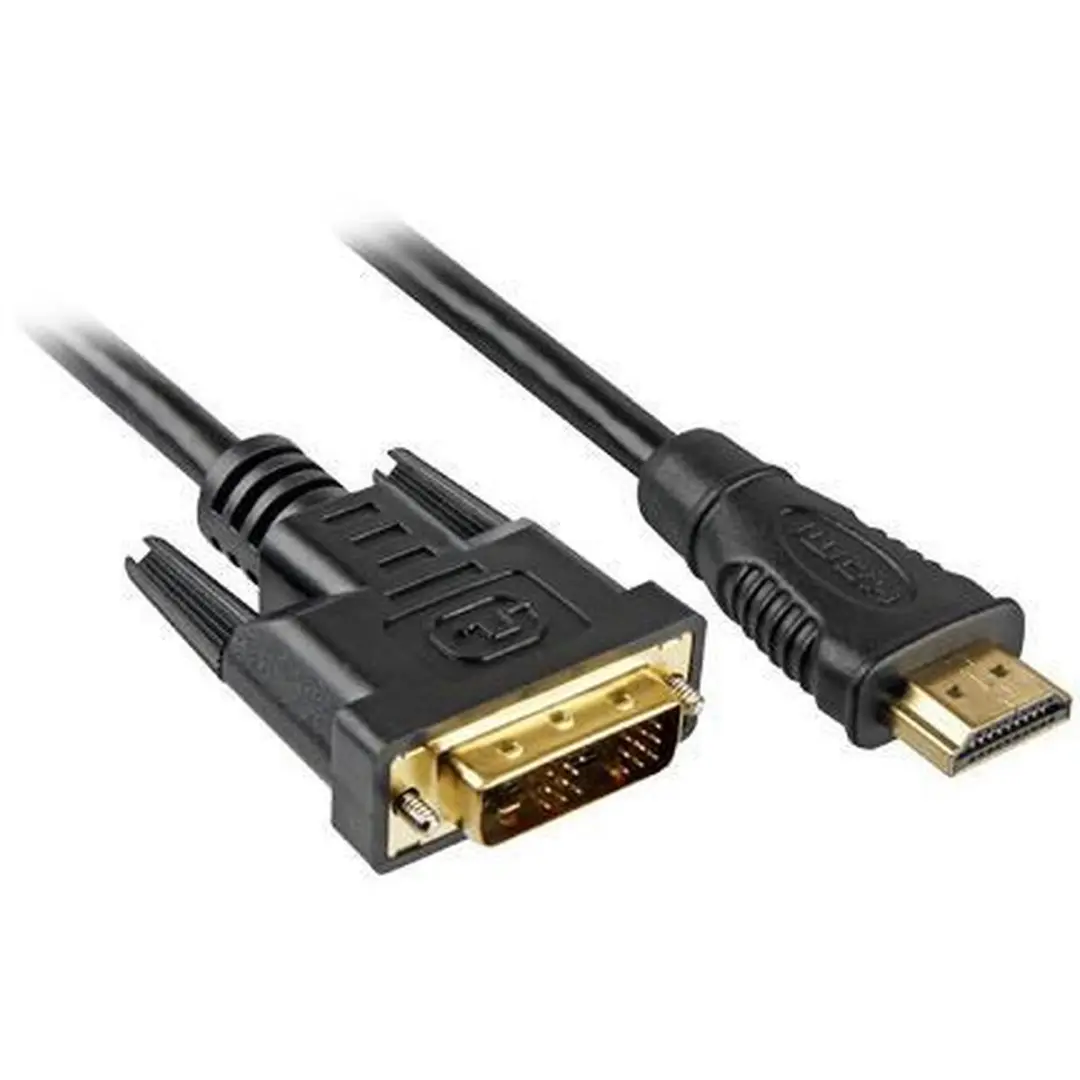 Sharkoon HDMI naar DVI-D Kabel 5m - Zwart