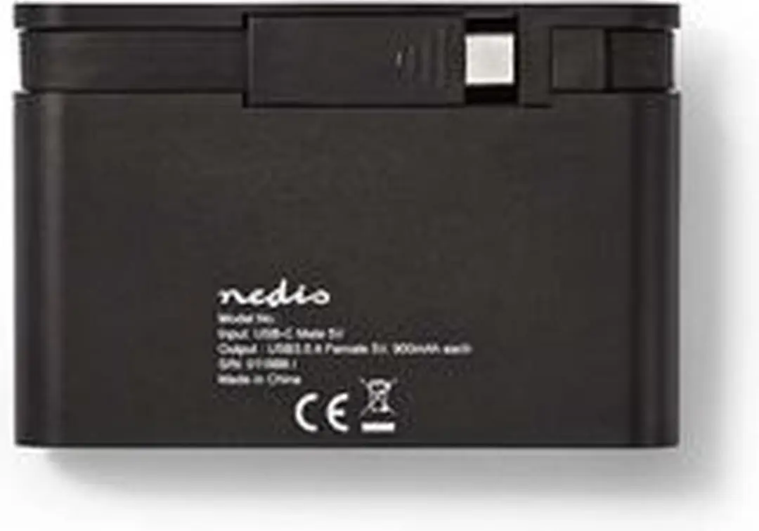 Nedis TCARF210BK USB Multi-Port Adapter - USB-C naar RJ45 & 3x USB-A - Zwart