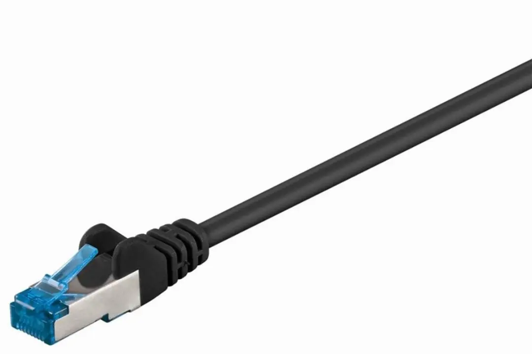 Goobay S/FTP Netwerkkabel CAT6a 50m - Zwart