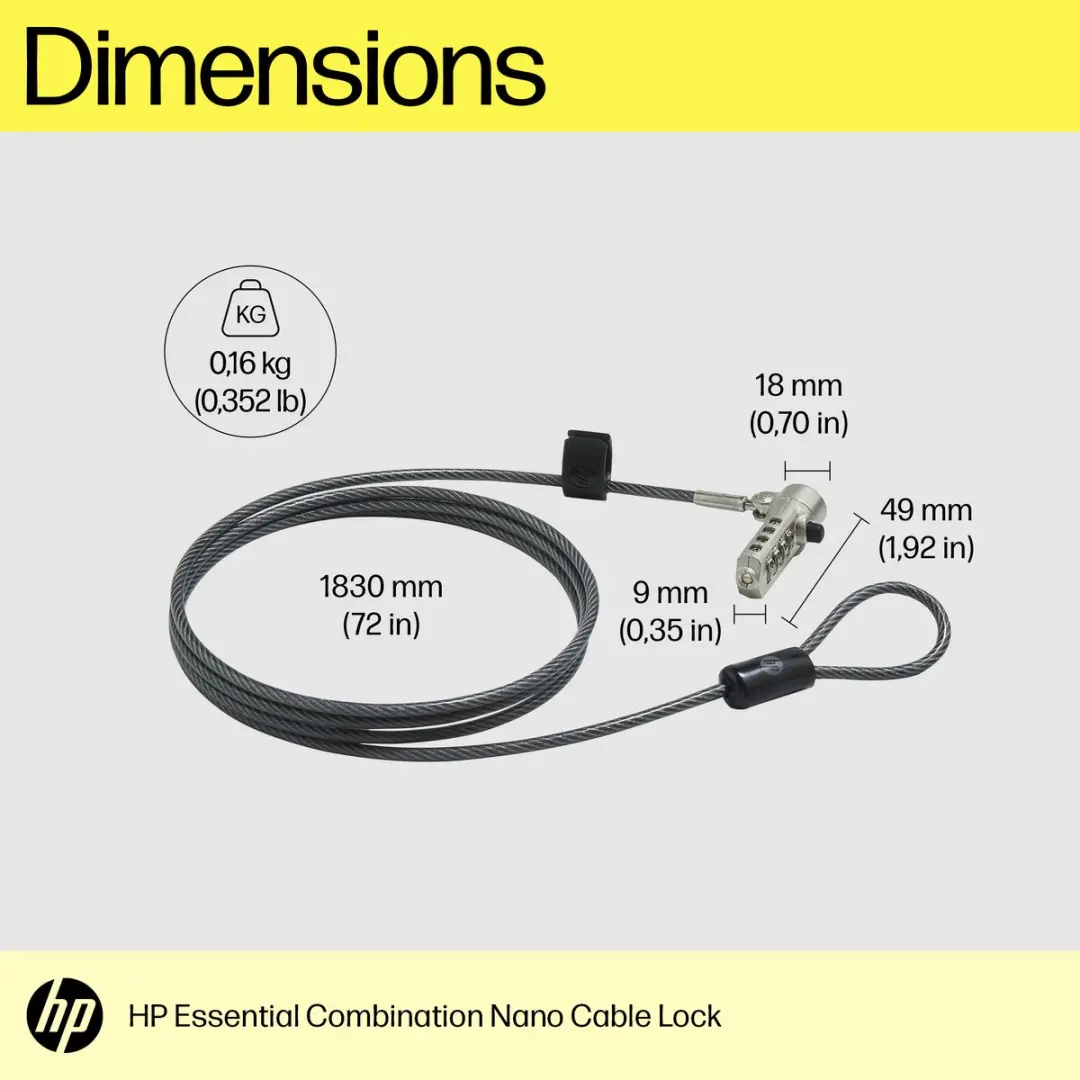 HP Laptopslot 18 mm Essential Nano Combo Cab Lk